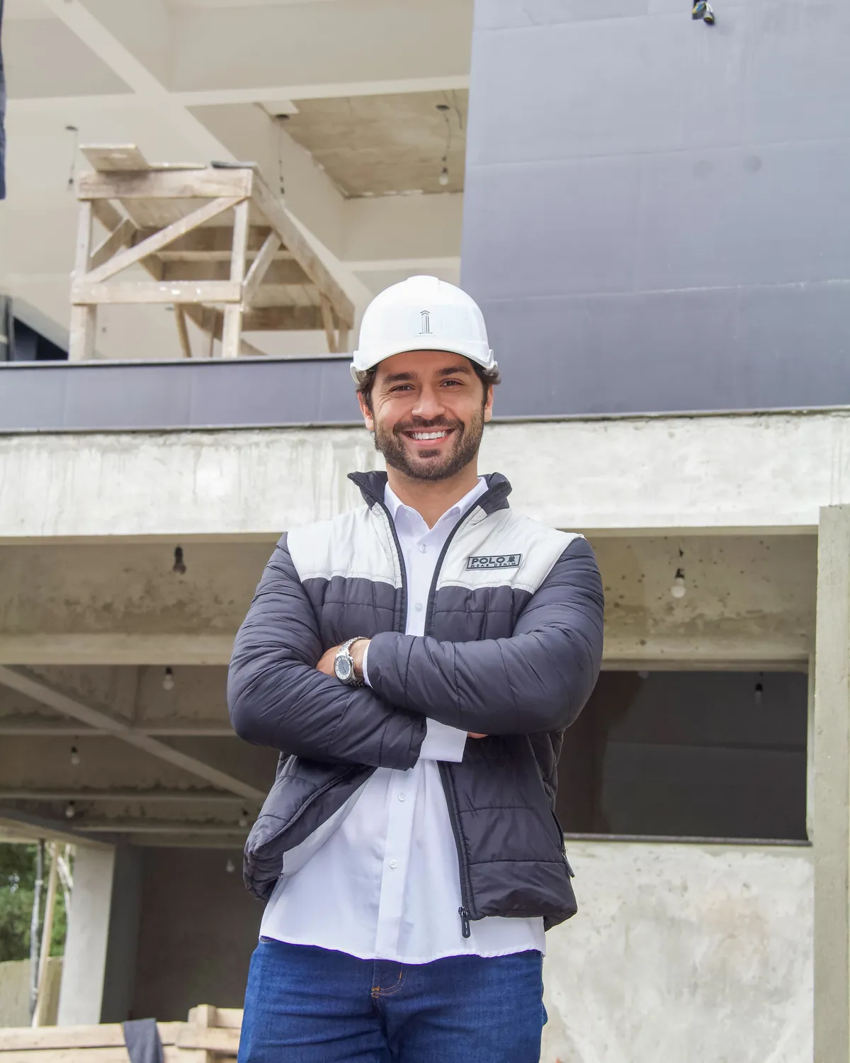 Rafael Ribeiro Silvestre, engenheiro civil, na obra